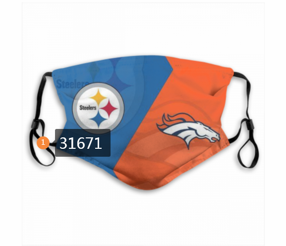 2020 NFL Pittsburgh Steelers 26048 Dust mask with filter->nfl dust mask->Sports Accessory